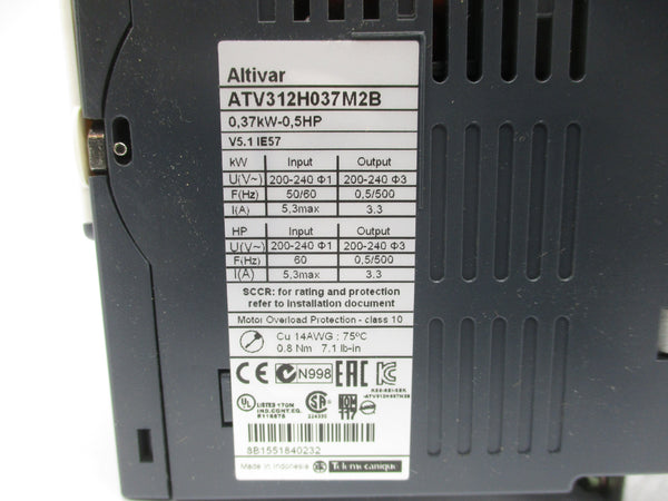 SCHNEIDER ELECTRIC ATV312H037M2B NSMP