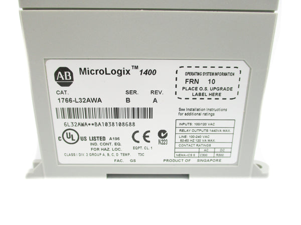 ALLEN BRADLEY 1766-L32AWA SER. B F/W 10 NSMP