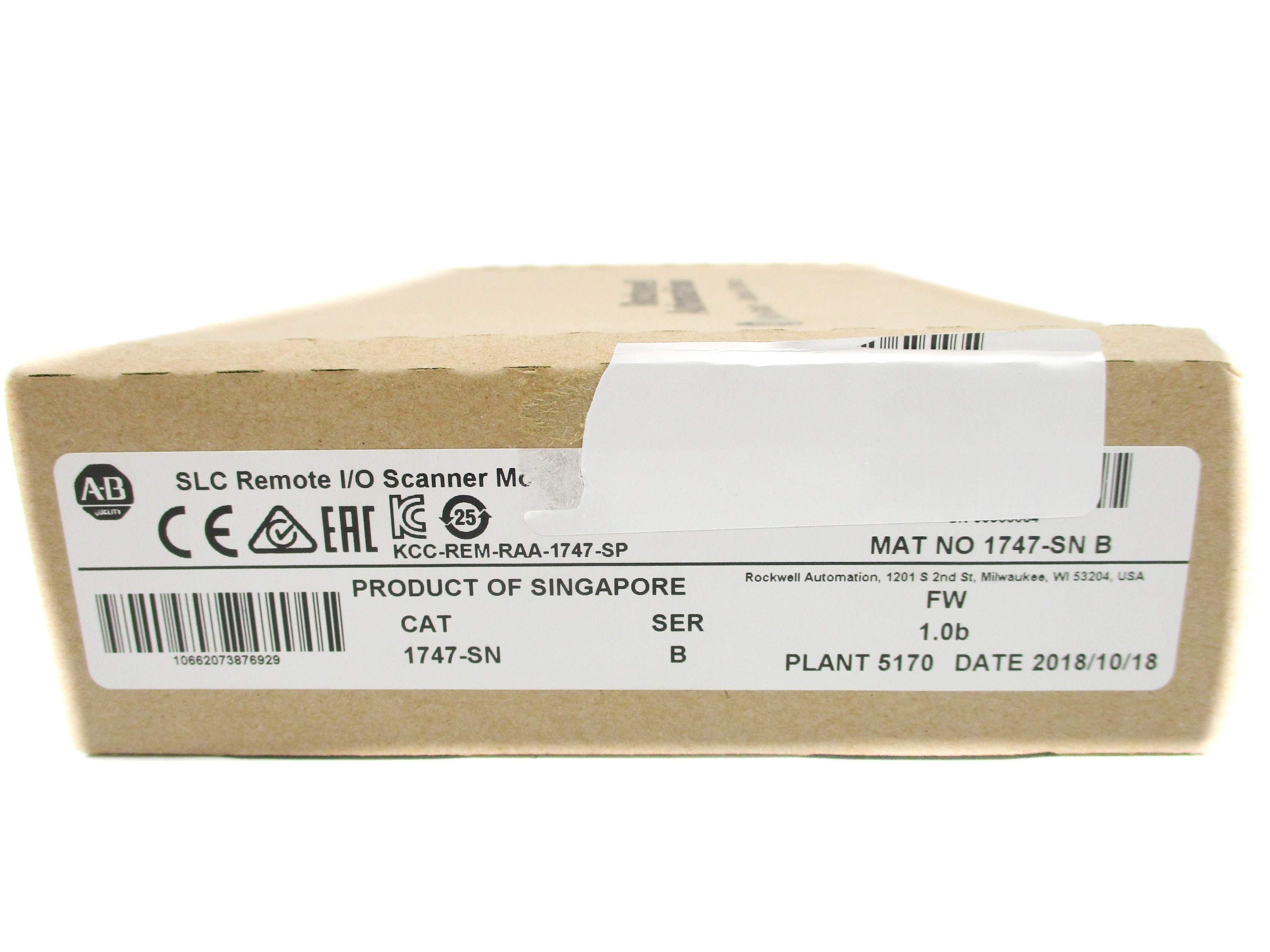 ALLEN BRADLEY 1747-SN SER. B F/W 1.0B DATE: 2018 NSFS