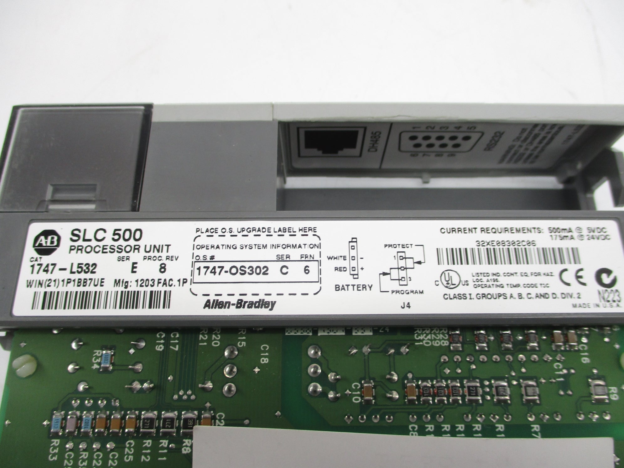 ALLEN BRADLEY 1747-L532 SER. E F/W 6 (NO KEY) NSMP