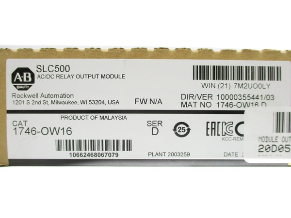 ALLEN BRADLEY 1746-OW16 SER. D NSFS