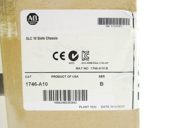 ALLEN BRADLEY 1746-A10 SER. B DATE: 2014 NSFS