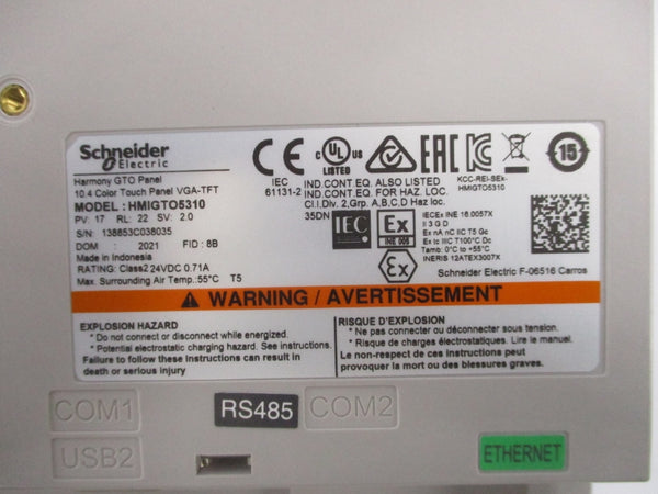 SCHNEIDER ELECTRIC HMIGTO5310 24VDC 0.71A NSNP