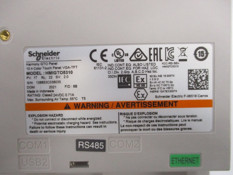 SCHNEIDER ELECTRIC HMIGTO5310 24VDC 0.71A NSNP