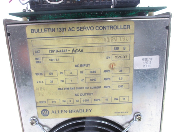 ALLEN BRADLEY 1391B-AA45-A06 SER. B (AS PICTURED) UNMP