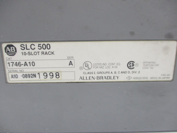 ALLEN BRADLEY 1746-A10 SER. A UNMP