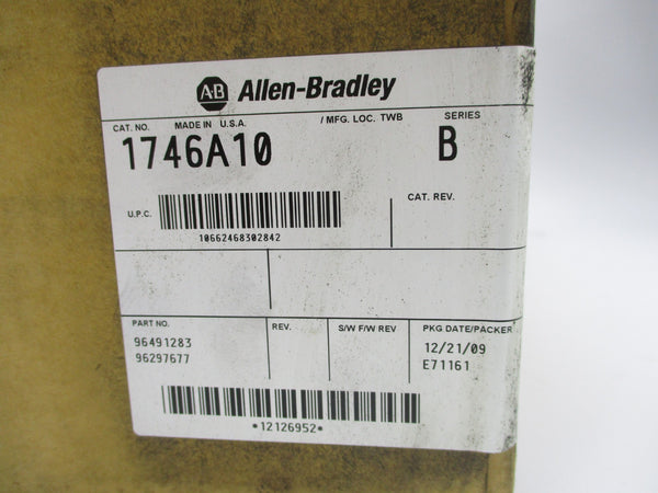 ALLEN BRADLEY 1746-A10 SER. B DATE: 2009 NSFS