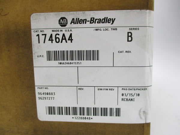 ALLEN BRADLEY 1746-A4 SER. B DATE: 2010 NSFS