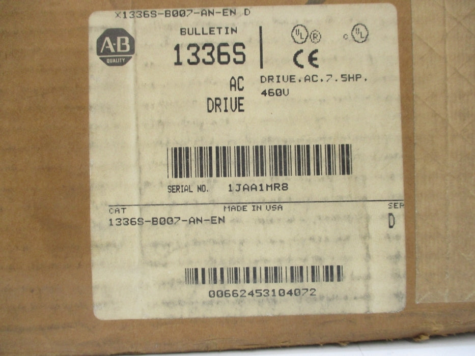 ALLEN BRADLEY 1336S-B007-AN-EN SER. D NSFS