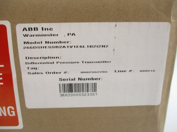 ABB 266DSHESSB2A1V1E6L1B2I2N2 NSFS