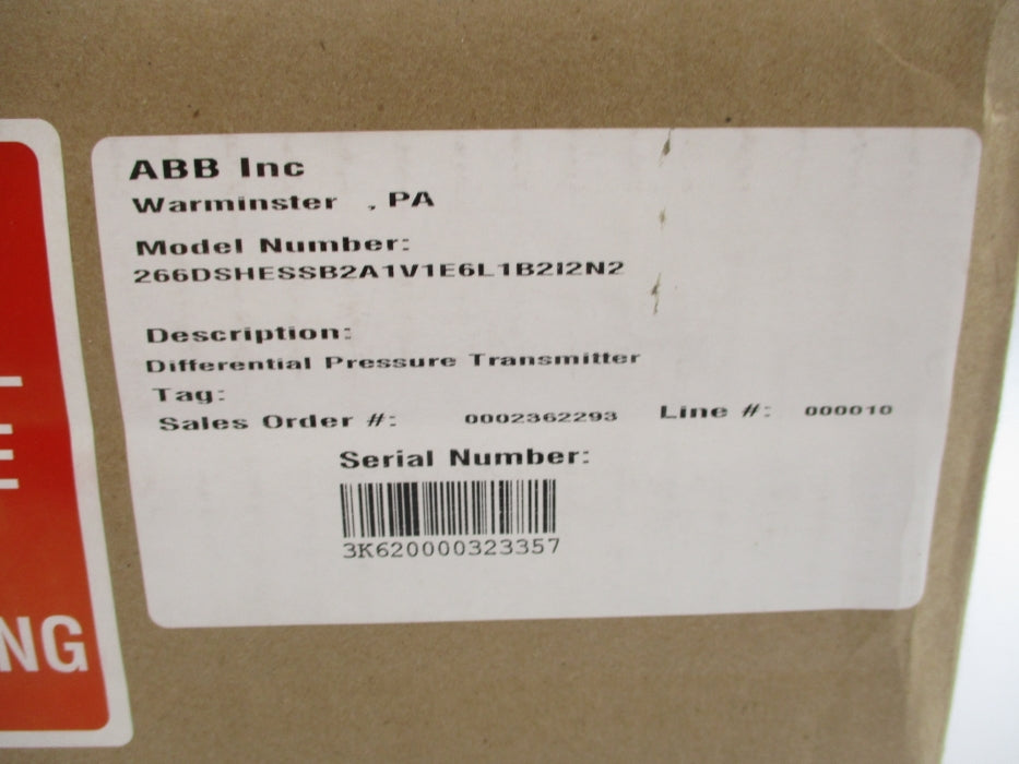 ABB 266DSHESSB2A1V1E6L1B2I2N2 NSFS