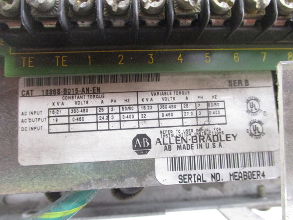 ALLEN BRADLEY 1336S-B015-AN-EN SER. B (AS PICTURED) UNMP