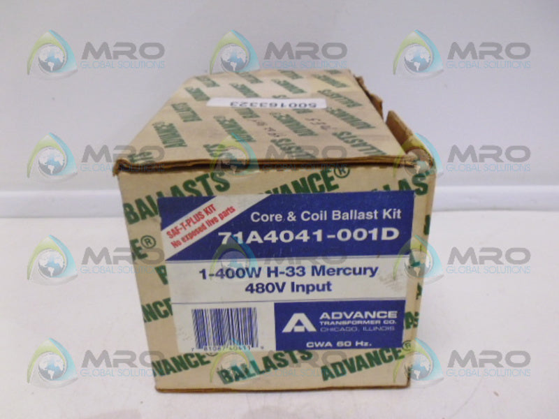 ADVANCE 71A4041-001D CORE & COIL BALLAST KIT  NSMP