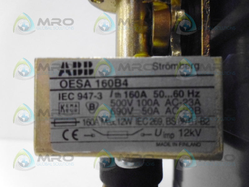 ABB OESA 160B4 DISCONNECT SWITCH (AS PICTURED) NSNP