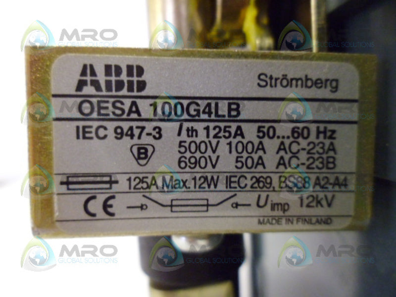 ABB OESA OESA100G4LB DISCONNECT SWITCH NSNP