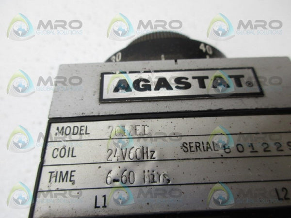 AGASTAT 7012EI TIME DELAY RELAY 6-60 MIN. UNMP
