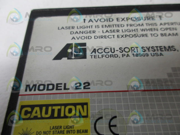 ACCU-SORT MODEL 22 BARCODE SCANNER  UNMP