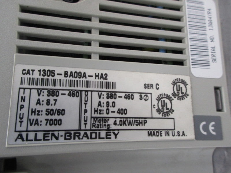 ALLEN BRADLEY 1305-BA09A-HA2 SER. C AC MOTOR DRIVE  NSMP