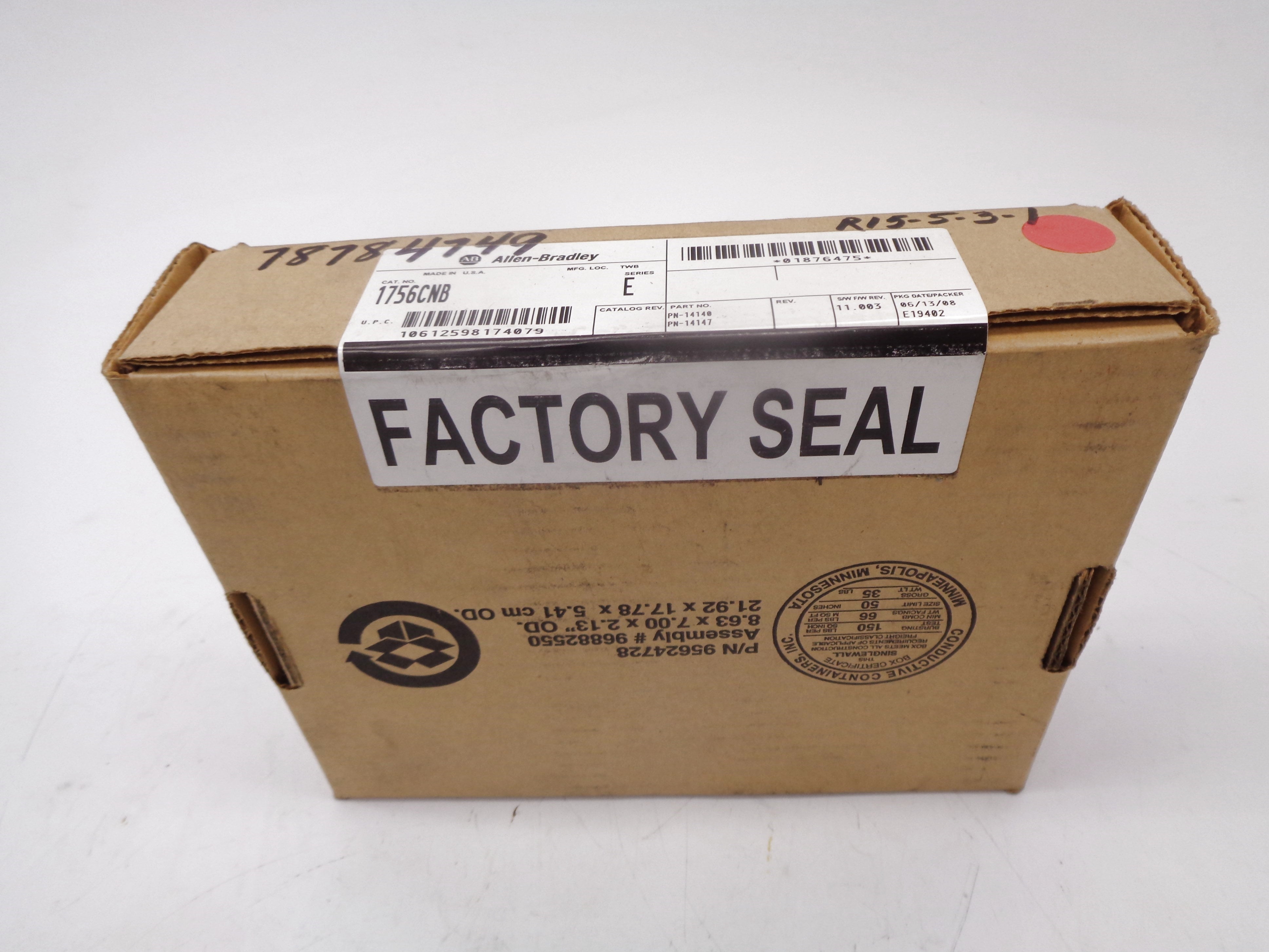 ALLEN BRADLEY 1756-CNB SER. E F/W 11.003 DATE: 2008 NSFS