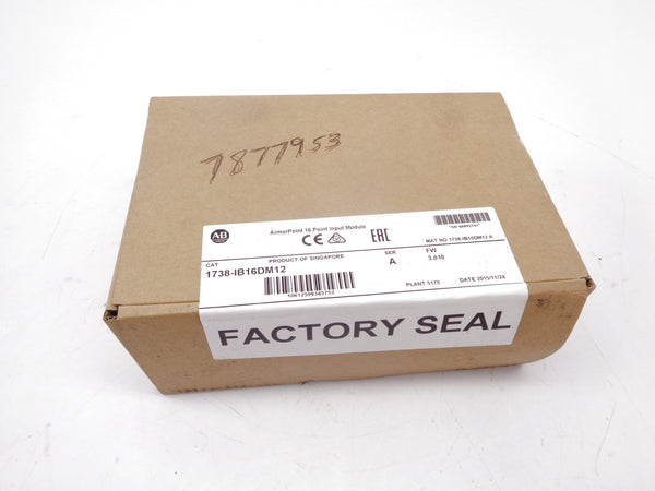 ALLEN BRADLEY 1738-IB16DM12 SER. A F/W. 3.010 DATE: 2015 NSFS