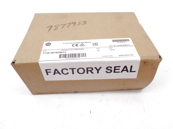 ALLEN BRADLEY 1738-IB16DM12 SER. A F/W. 3.010 DATE: 2015 NSFS