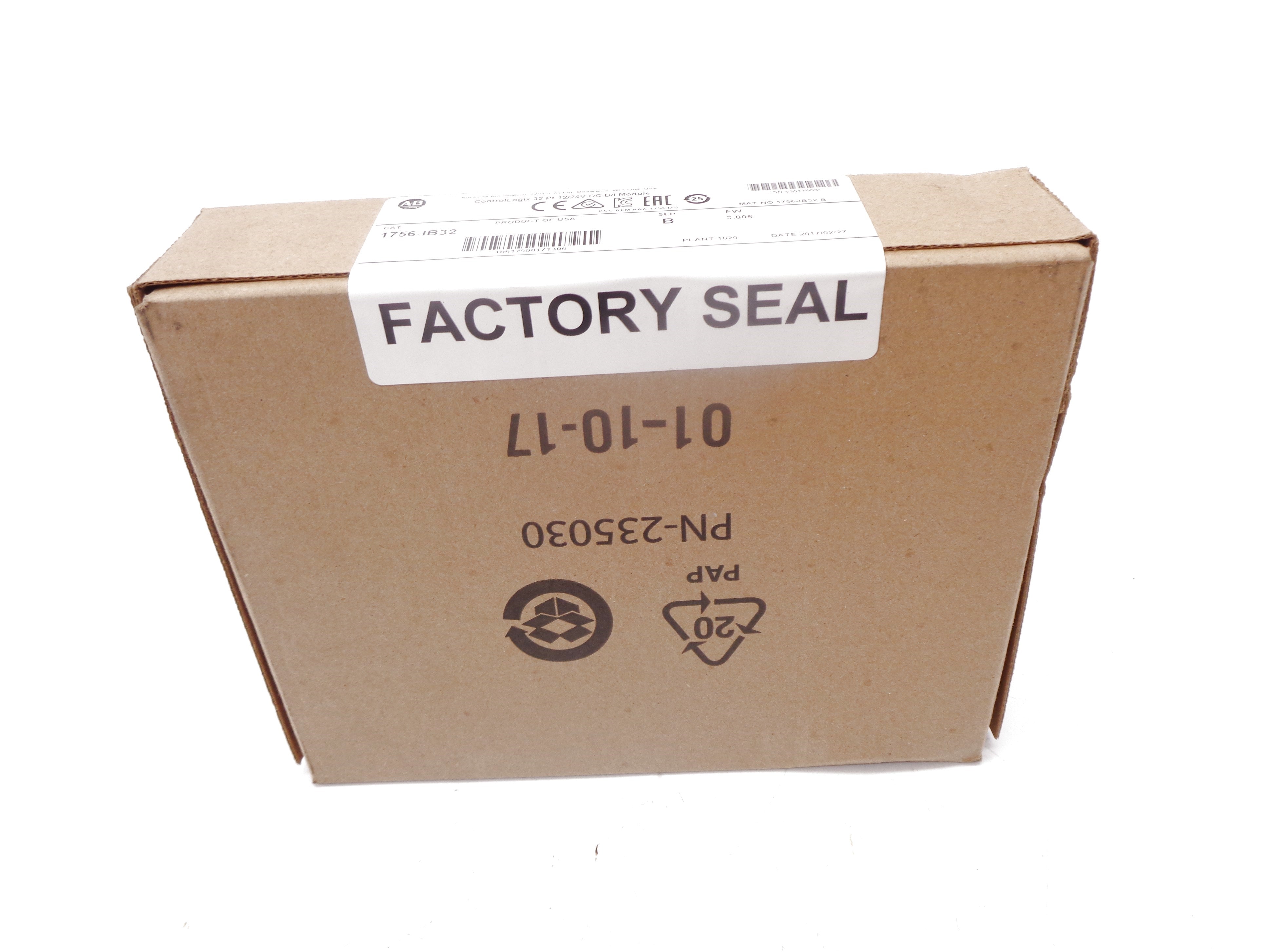 ALLEN BRADLEY 1756-IB32 SER. B F/W 3.006 DATE: 2017 NSFS