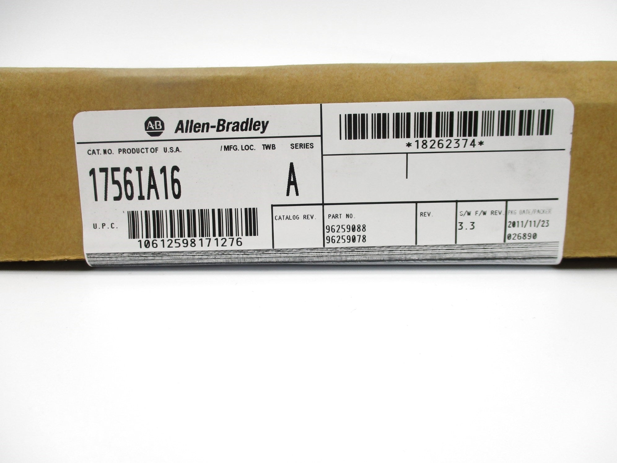 ALLEN BRADLEY 1756IA16 SER. A F/W 3.3 DATE: 2011 NSFS