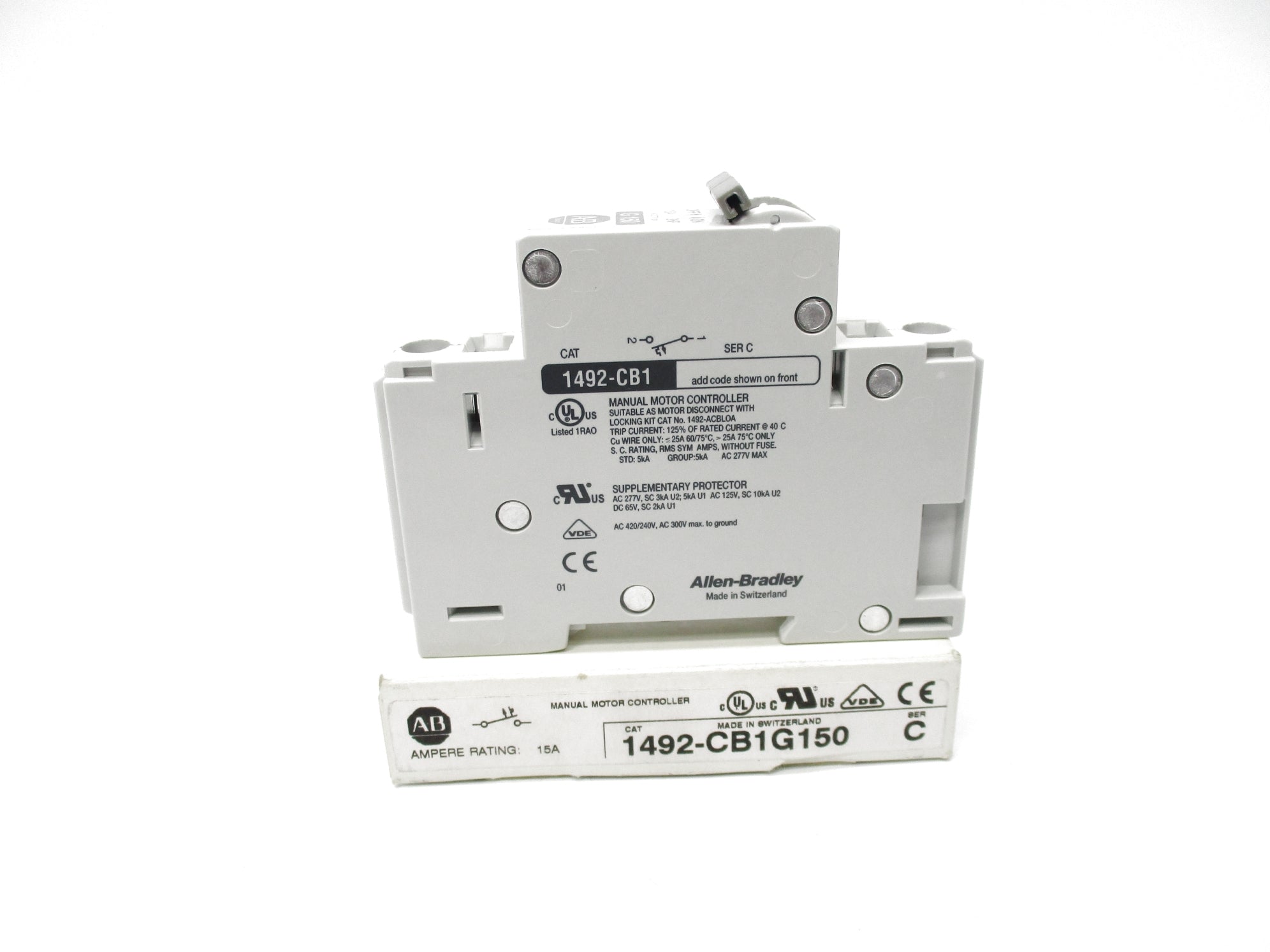 ALLEN BRADLEY 1492-CB1G150 SER. C 15A 277VAC NSMP