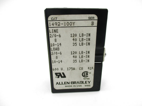 ALLEN BRADLEY 1492-100Y SER. B UNMP