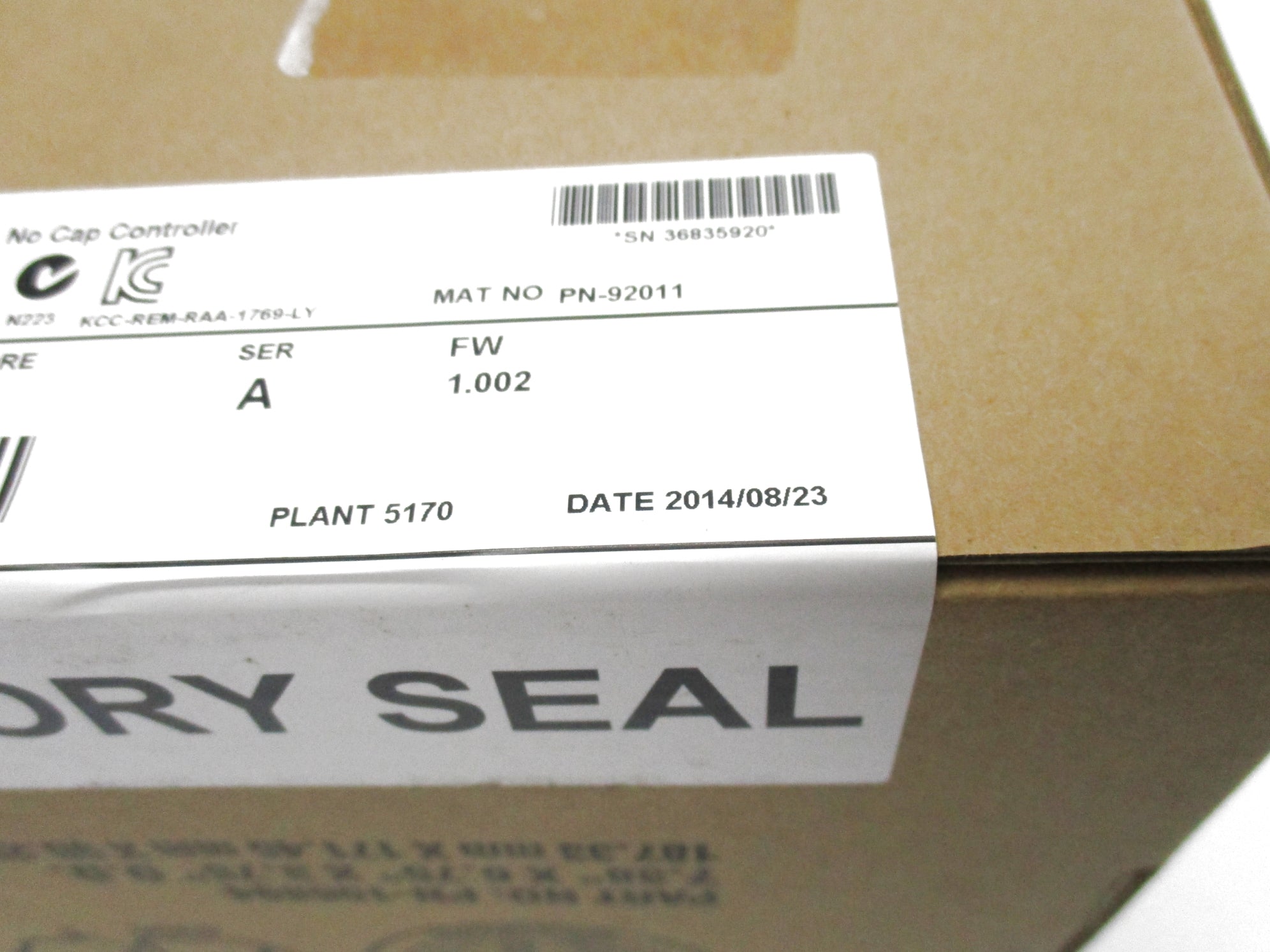 ALLEN BRADLEY 1769-L30ER-NSE SER. A F/W 1.002 DATE: 2014 NSFS