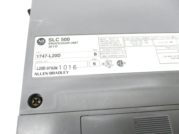 ALLEN BRADLEY 1747-L20D SER. B (AS PICTURED) NSNP