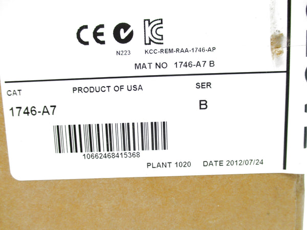 ALLEN BRADLEY 1746-A7 SER. B DATE: 2012 NSFS