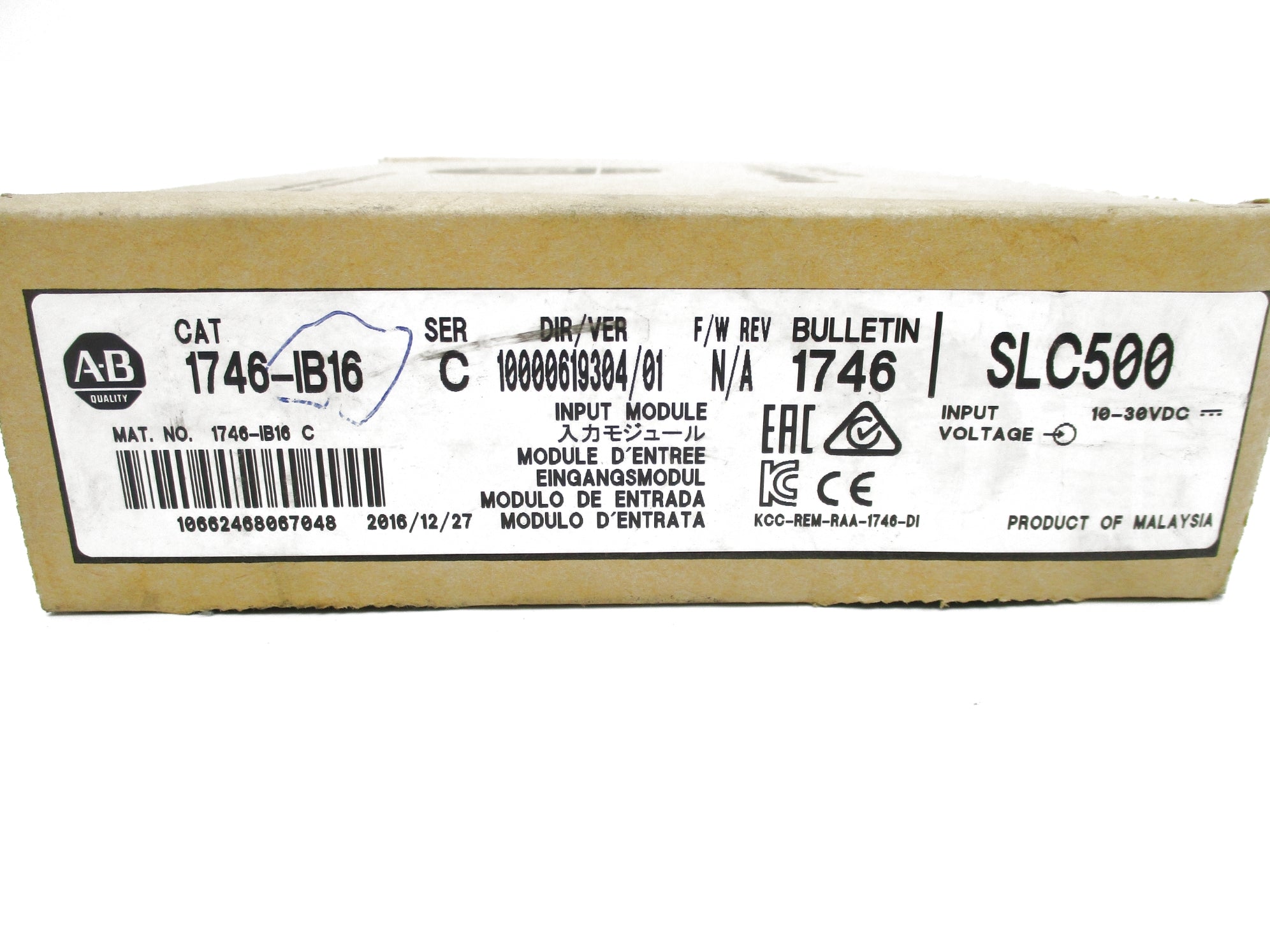 ALLEN BRADLEY 1746-IB16 SER. C DATE: 2016 NSFS
