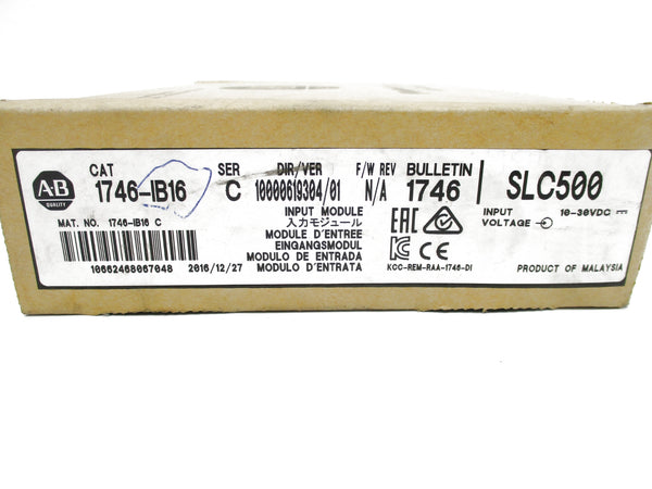 ALLEN BRADLEY 1746-IB16 SER. C DATE: 2016 NSFS