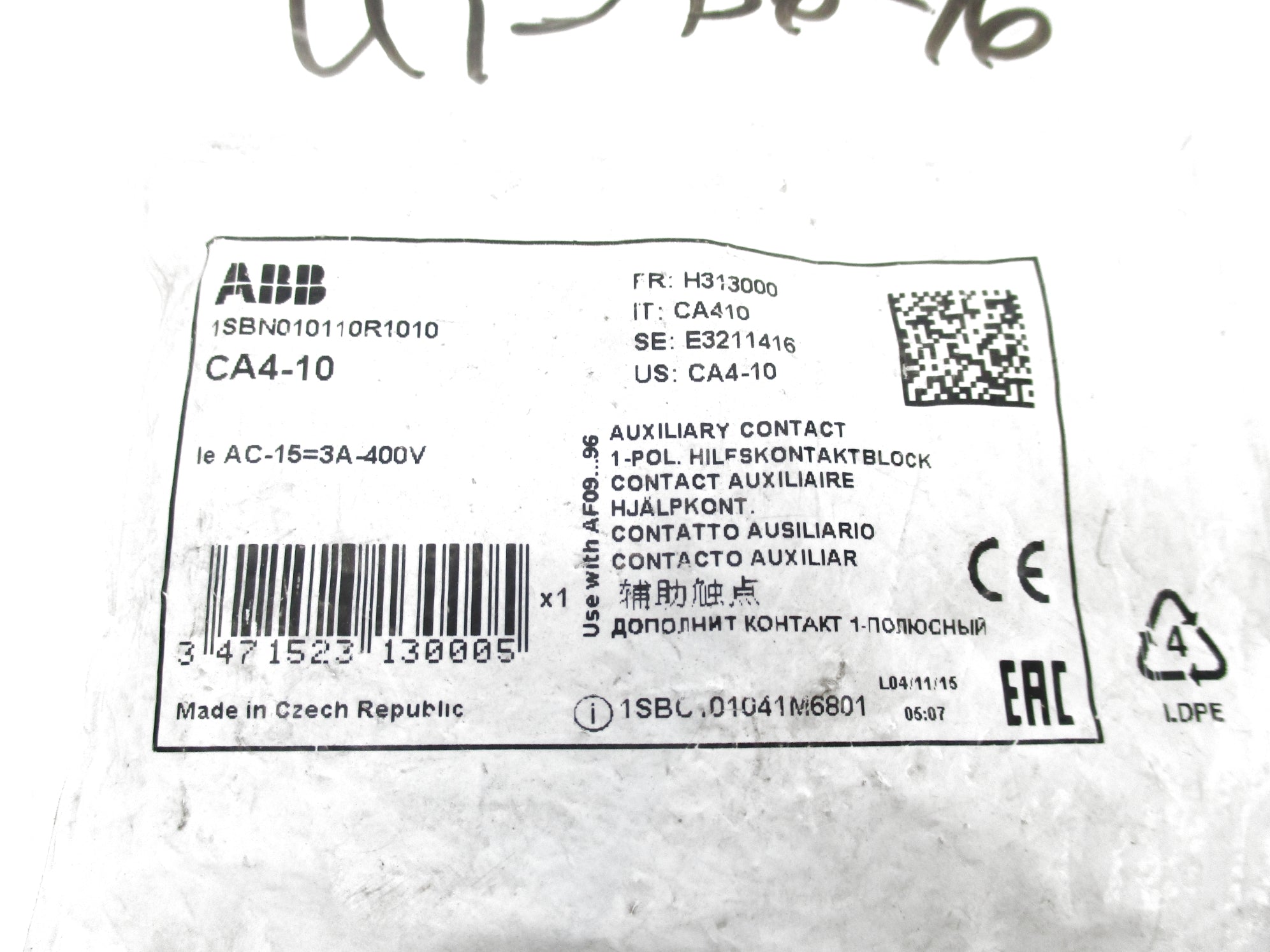 ABB 1SBN010110R1010 CA4-10 NSMP