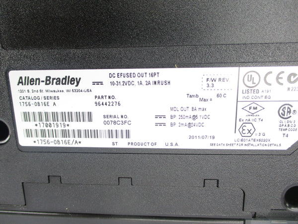ALLEN BRADLEY 1756-OB16E SER. A F/W 3.3 NSNP