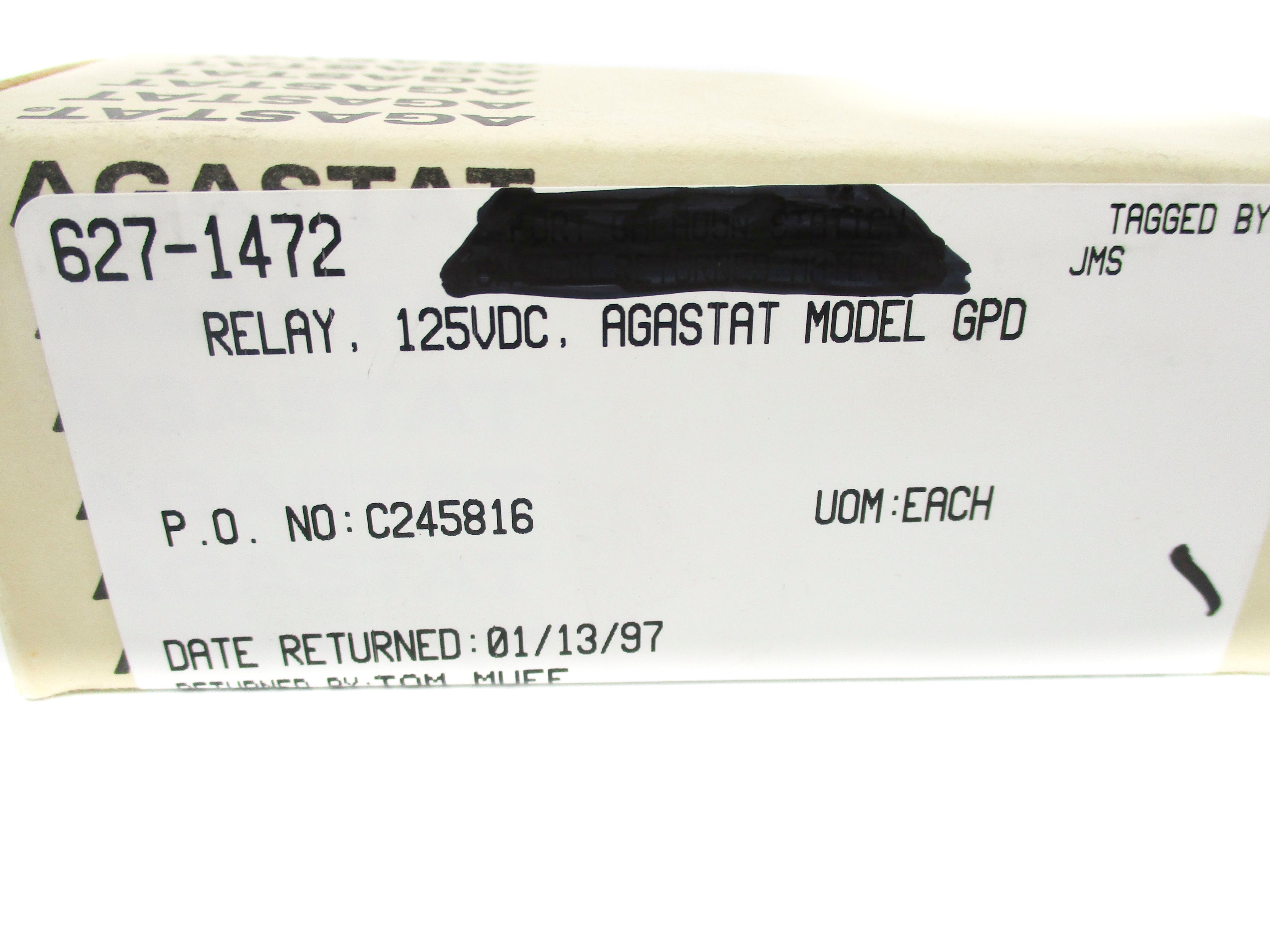 AGASTAT GPD 125VDC NSMP