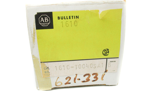 ALLEN BRADLEY 1610-T0040SA1 SER. B 120V 1.0A (BK/YL) NSMP