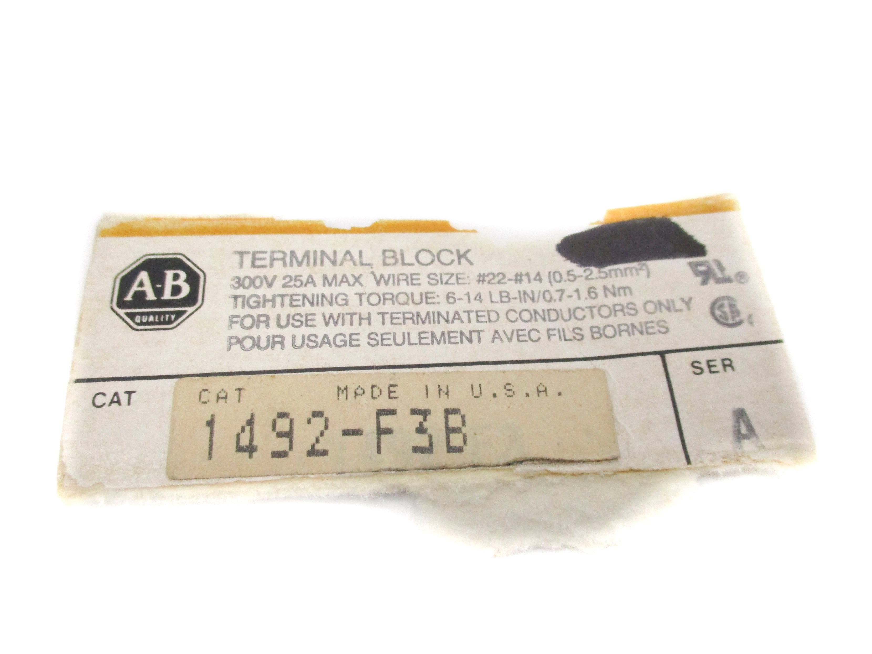 ALLEN BRADLEY 1492-F3B SER. A NSNP