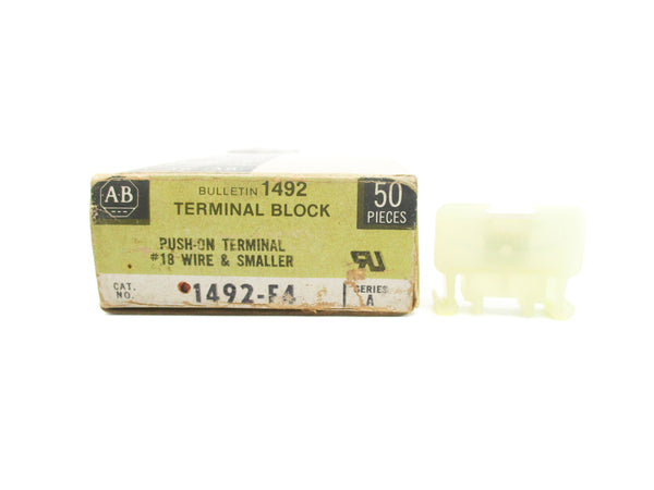 ALLEN BRADLEY 1492-F4 SER. A (PKG OF 50) (BK/YL) NSMP