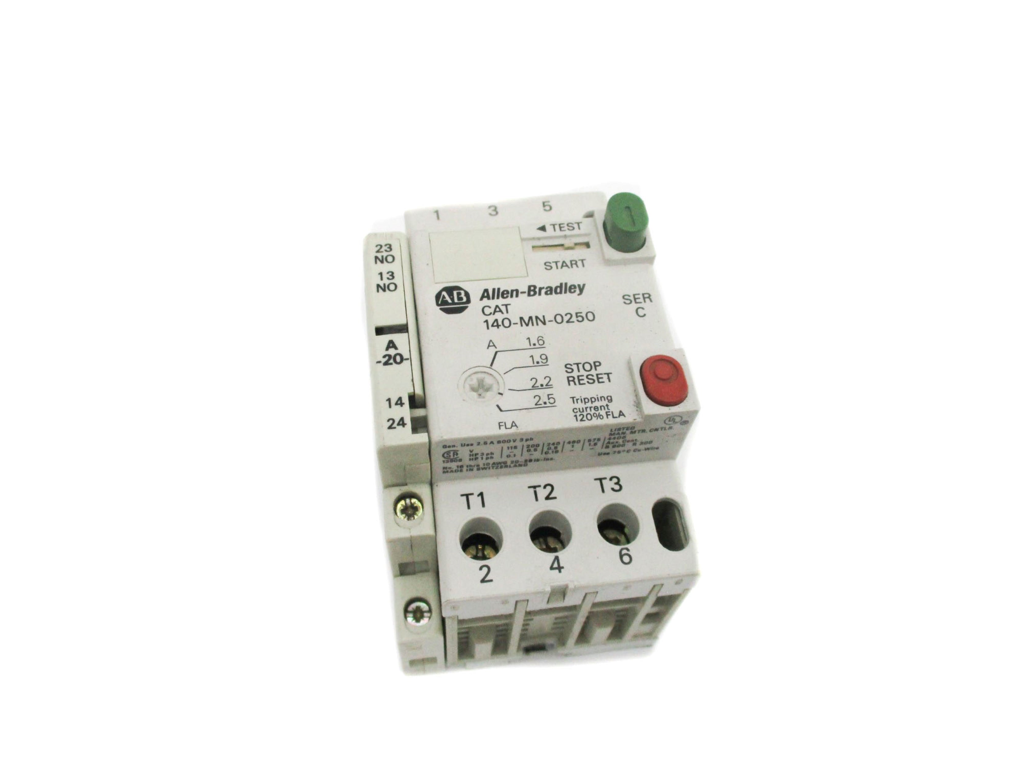 ALLEN BRADLEY 140-MN-0250 SER. C 600V 1.6-2.5A (AS PICTURED) NSNP