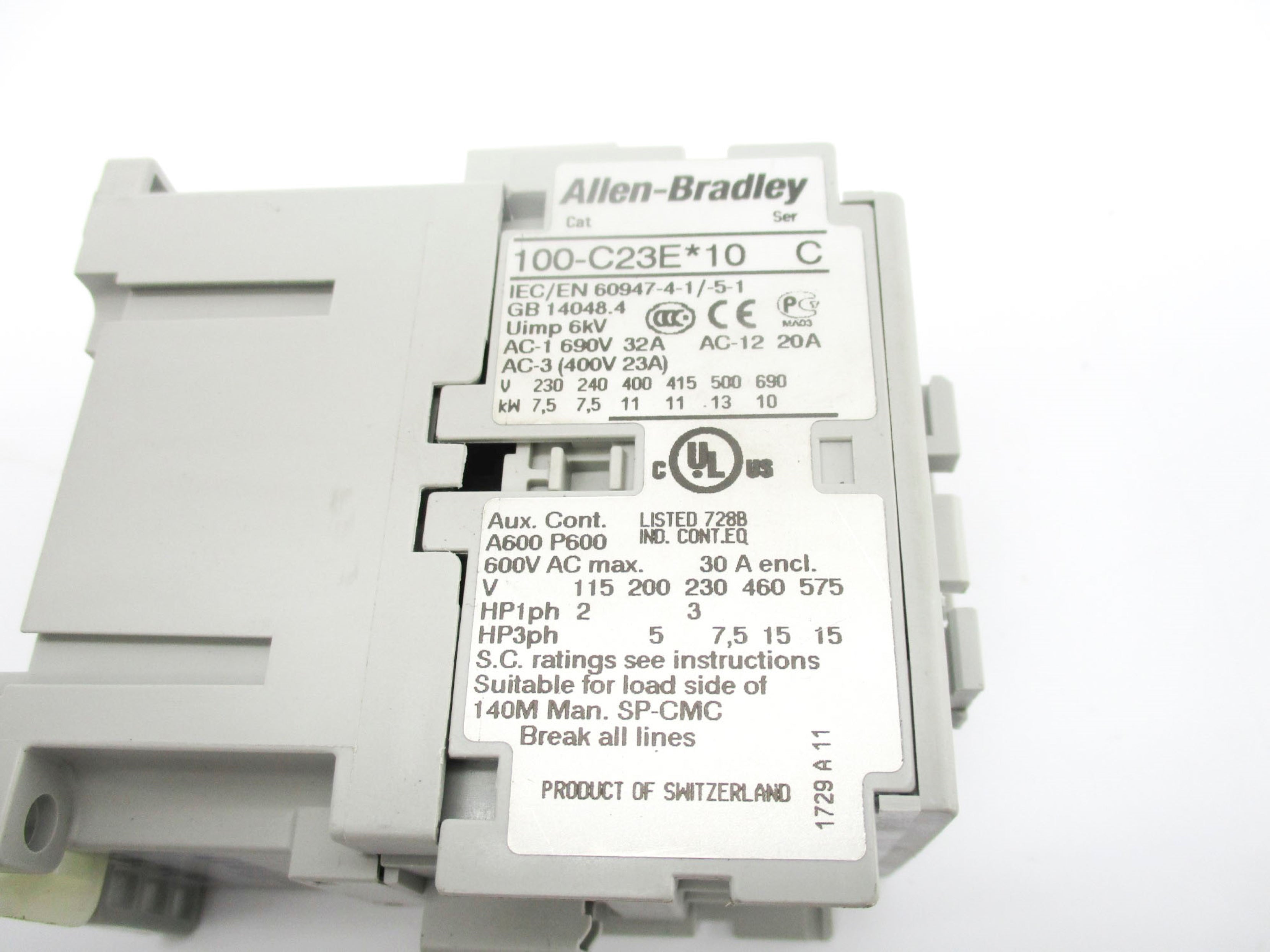 ALLEN BRADLEY 100-C23EA10 SER. C 24V NSNP