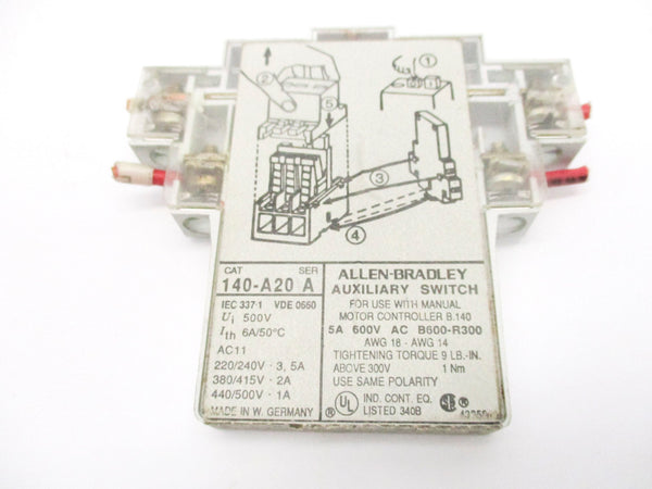 ALLEN BRADLEY 140-A20 SER. A UNMP
