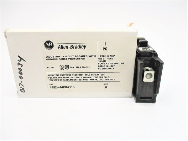ALLEN BRADLEY 1492-MCGA115 SER. A 120VAC 15A NSMP