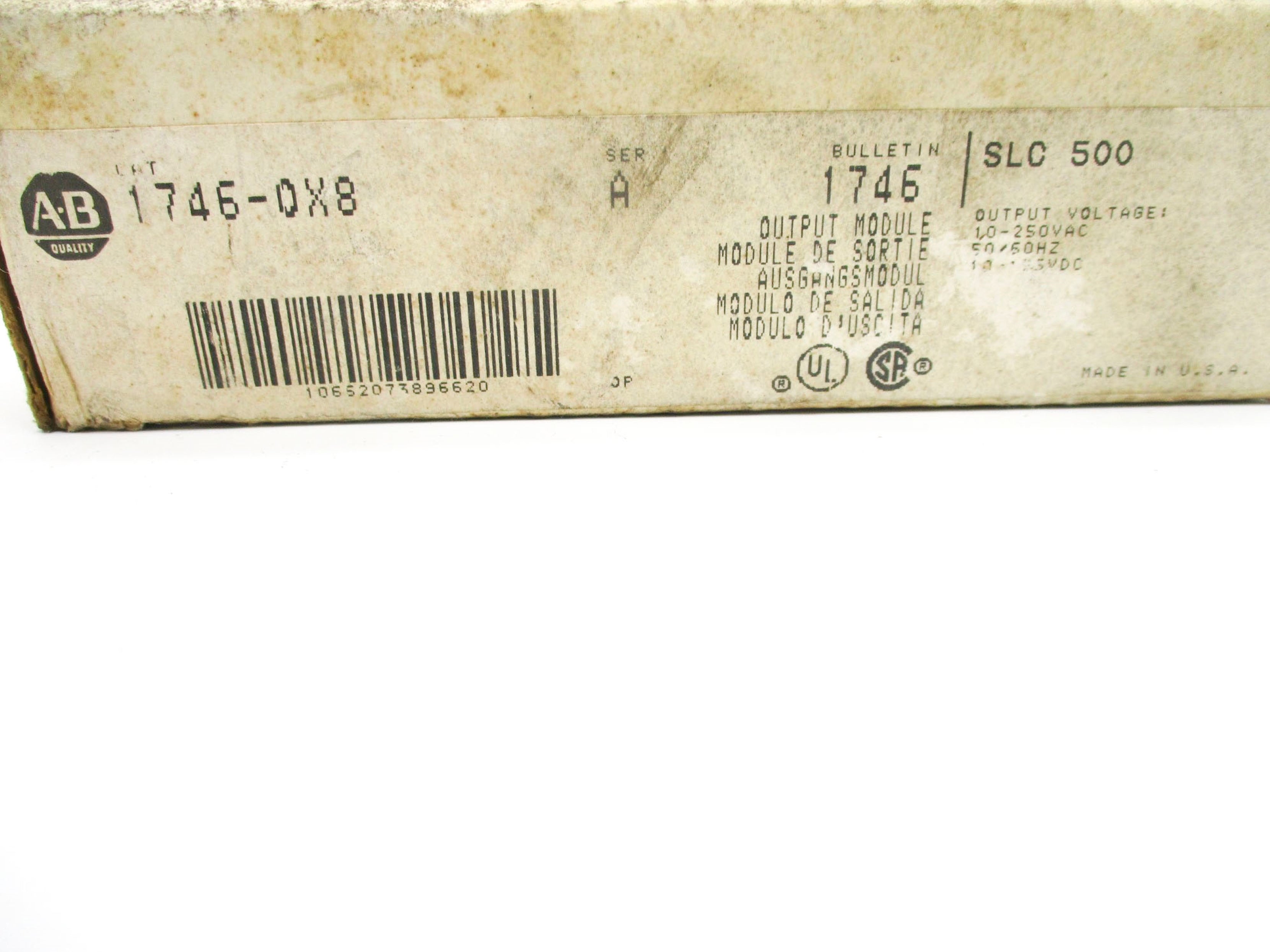 ALLEN BRADLEY 1746-OX8 SER. A (AS PICTURED) NSMP