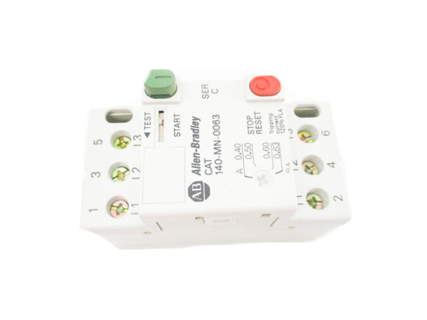 ALLEN BRADLEY 140-MN-0063 SER. C 690V 0.4-0.63A  (BR/WH) NSMP