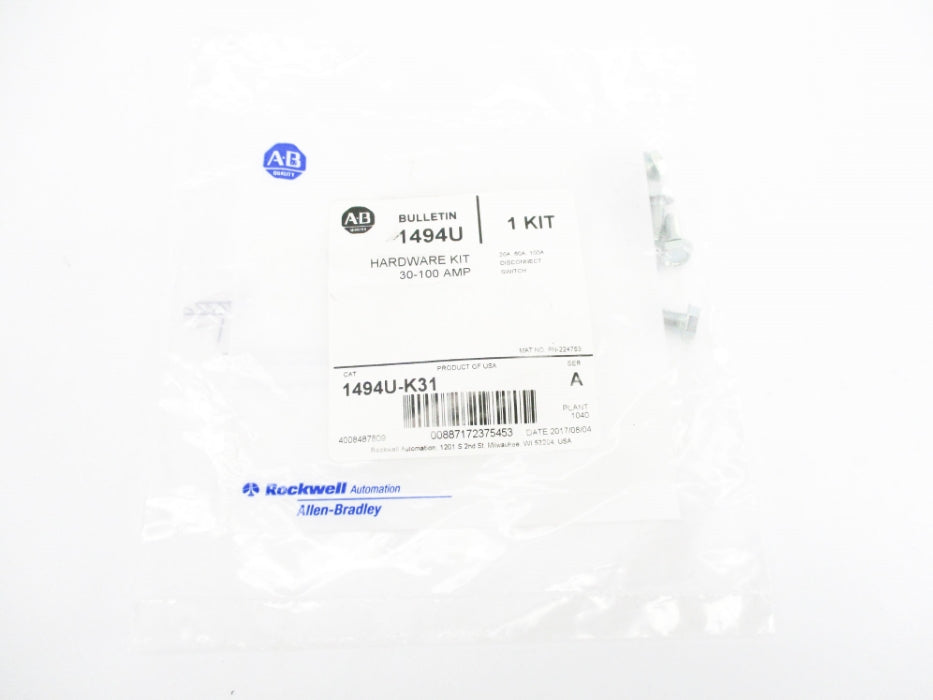 ALLEN BRADLEY 1494U-K31 SER. A 30/60/100A NSMP