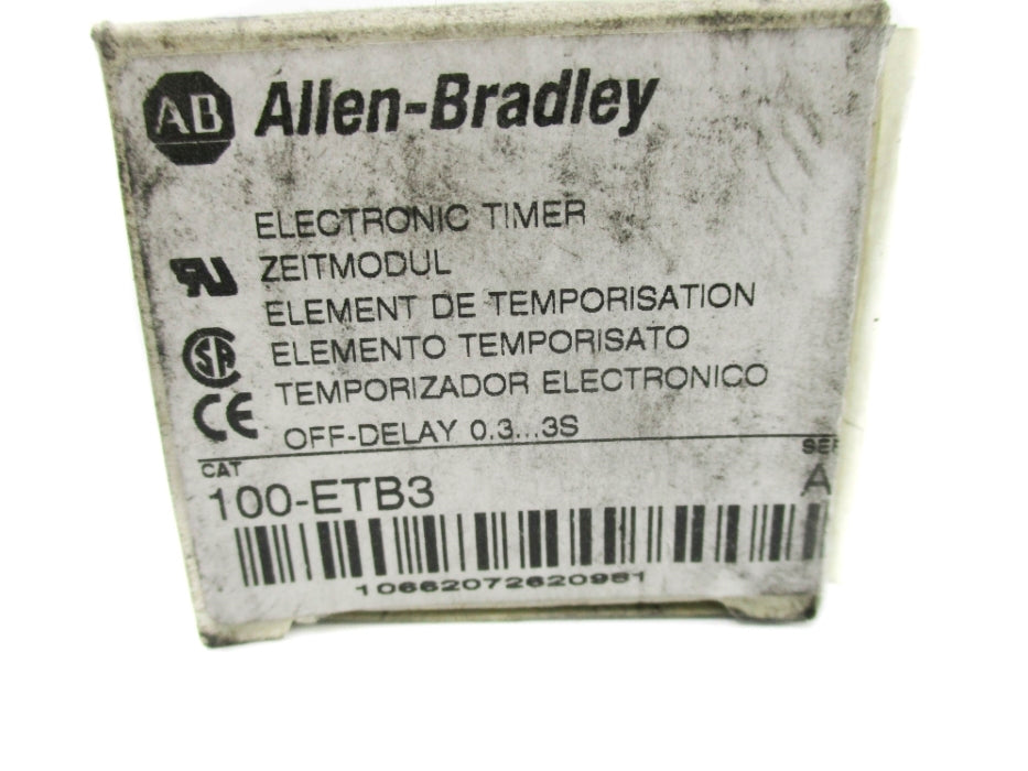 ALLEN BRADLEY 100-ETB3 SER. A 110/240VAC 0.3-3S (WH) NSMP