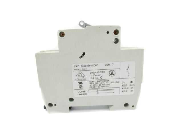 ALLEN BRADLEY 1492-SP1C060 SER. C 240/415VAC 6A (PKG OF 2) NSMP