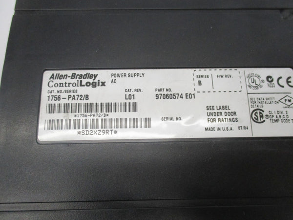 ALLEN BRADLEY 1756-PA72 SER. B (AS PICTURED) NSNP
